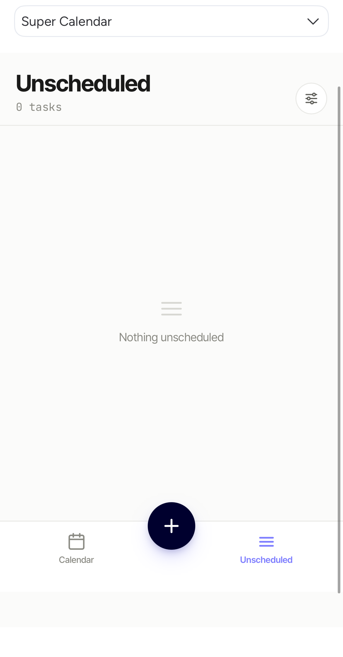 Unscheduled tab in the monday.com mobile app